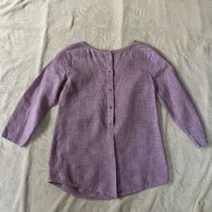 Lord & Taylor Lavender Linen Top
